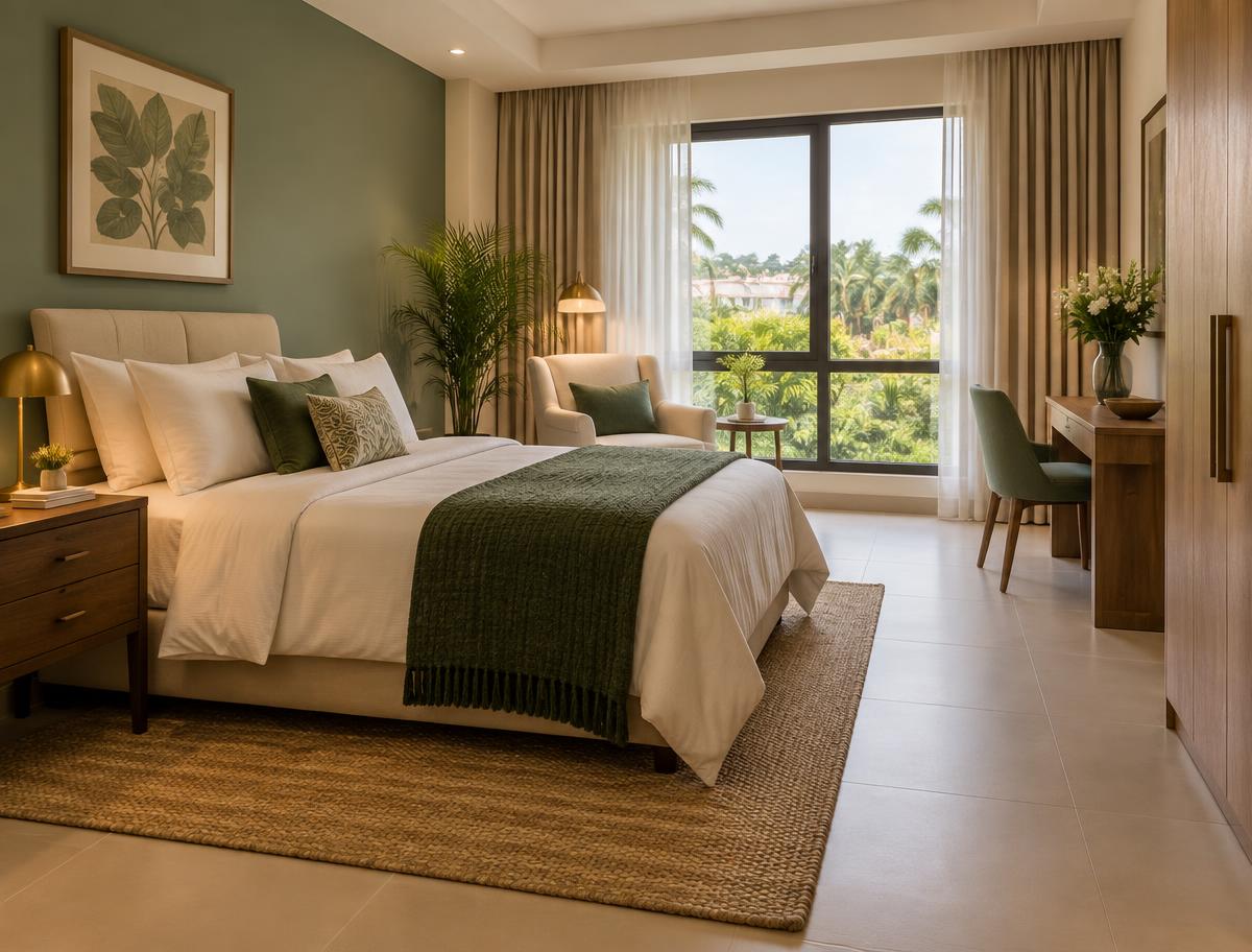 Representative comfortable private bedroom
