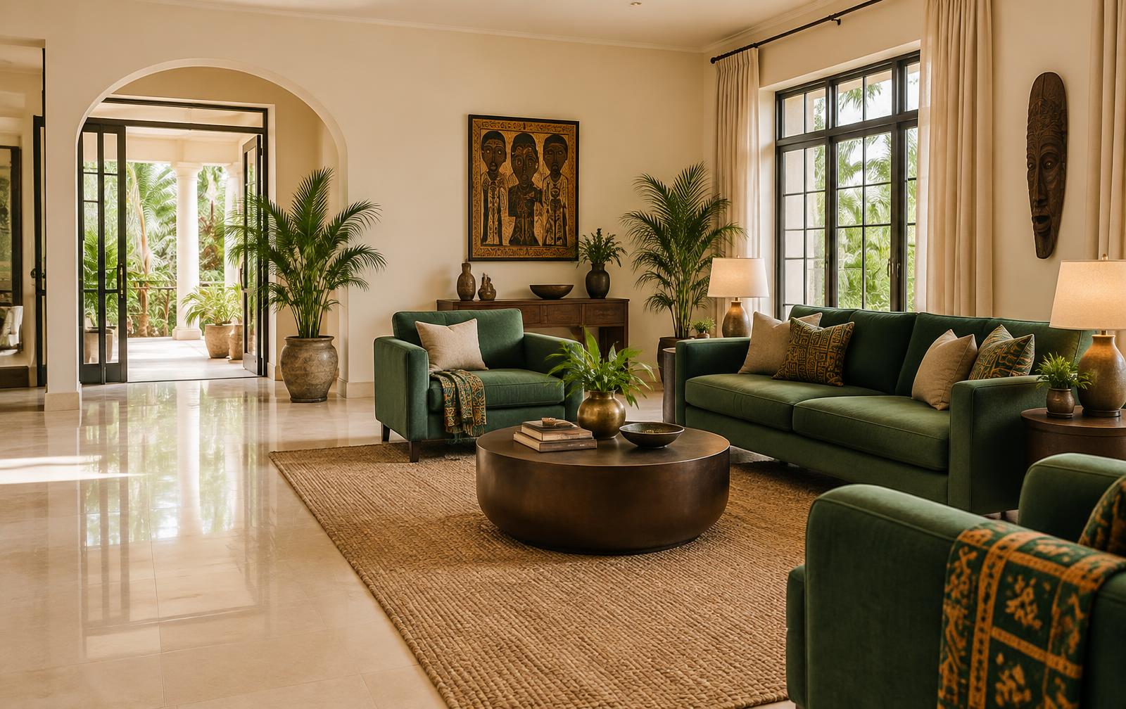 Warm, elegant shared living room representing the welcoming environment at Abalu Care Home